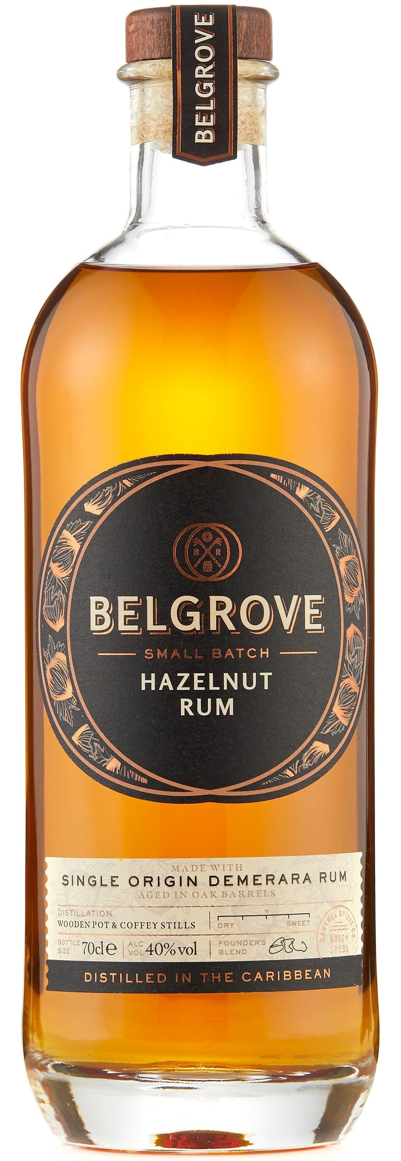 Belgrove Hazelnut Rum 70cl