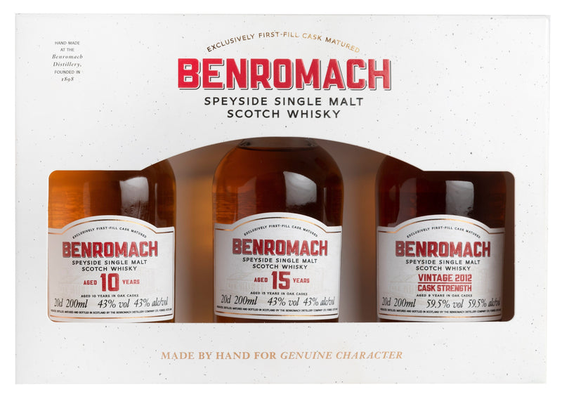 Benromach Speyside Single Malt Scotch Whisky Tri-Pack 3x20cl