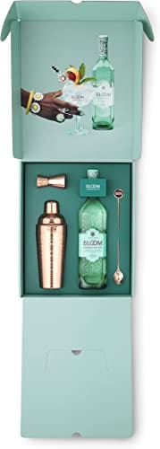 Bloom Gin Gift Pack with London Dry Gin and a Cocktail Making Set 70cl