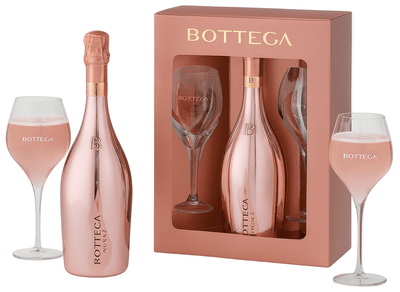 Bottega Glamour Rose Gold Prosecco Gift Set 75cl