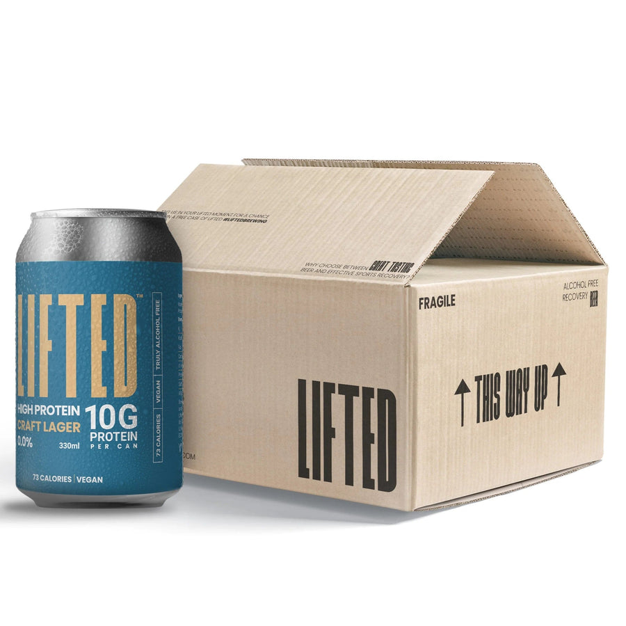 Alcohol Free High Protein Beer 10g of protein per can 12 x 330ml