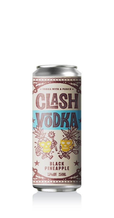 Clash Vodka Black Pineapple RTD Cans 12x250ml
