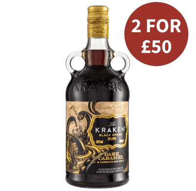 The Kraken Dark Caramel and Cornish Sea Salt Limited Edition Dark Spiced Rum 70cl