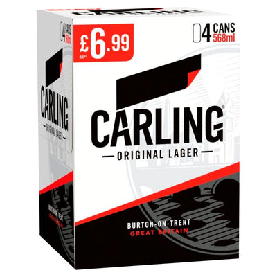 Carling Original Lager Beer Cans PM £6.99 4x568ml