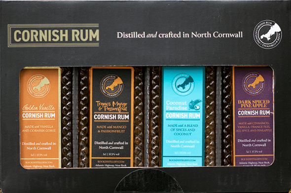 Cornish Rock Rum Miniatures Gift Set 4x5cl