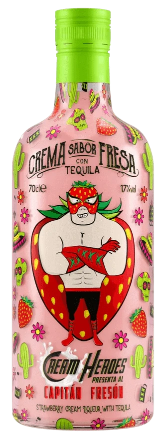 Cream Heroes Capitán Fresón Strawberry Cream Liqueur With Tequila 70cl