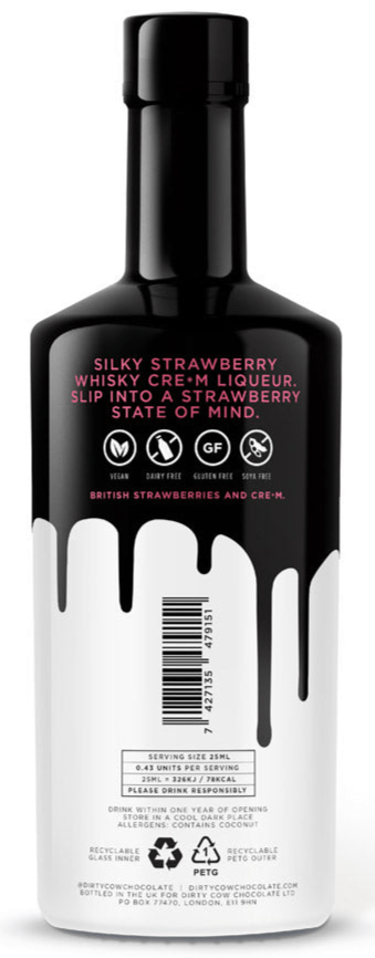 Dirty Cow Plant Based Silky Strawberry Cre*m Liqueur 70cl