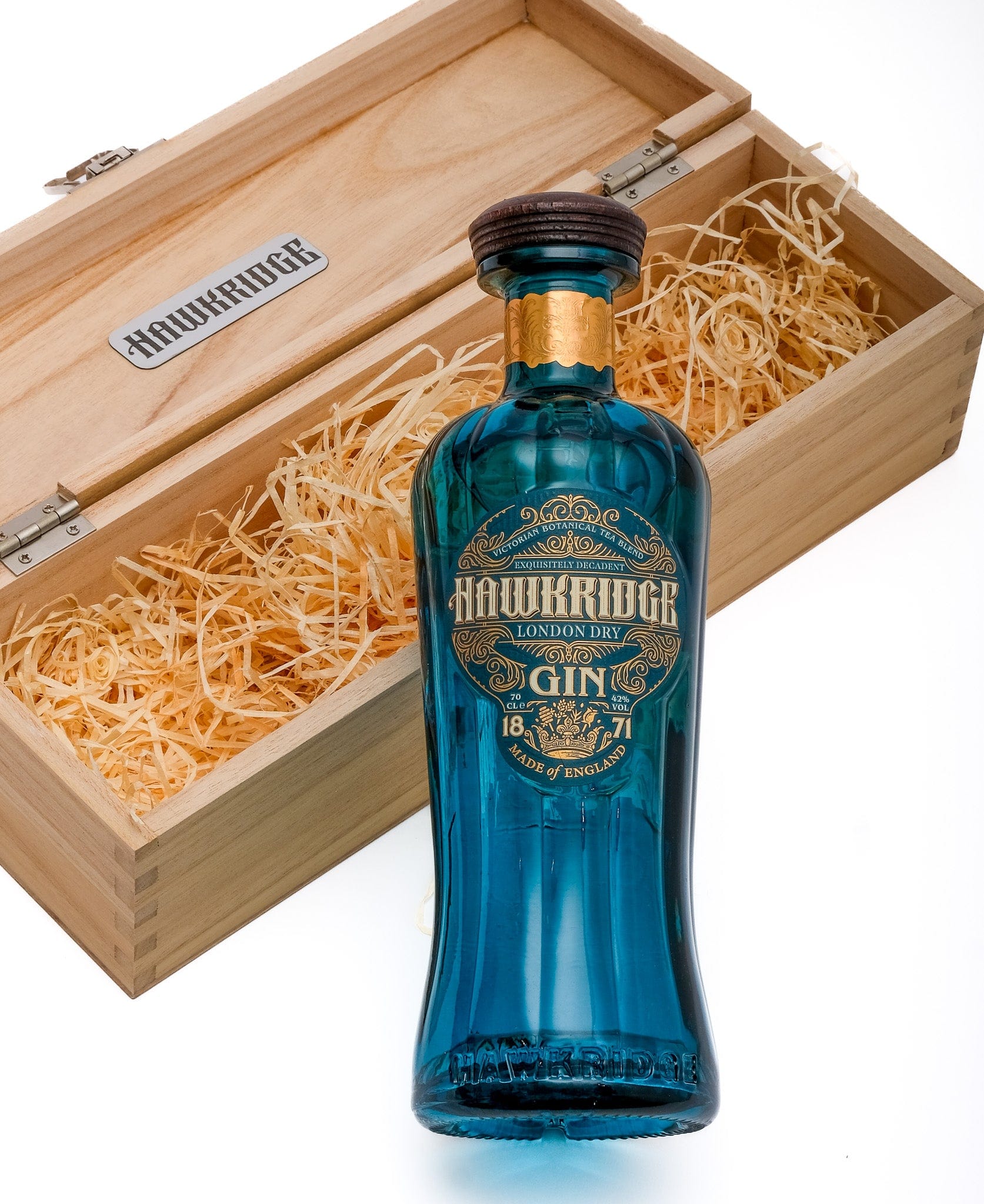 Hawkridge Victorian Botanical Blend London Dry Gin in Wooden Artisan ...
