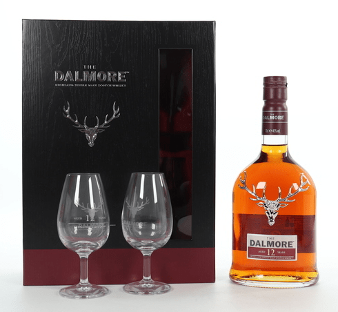 The Dalmore 12 Year Old Limited Edition Single Malt Scotch Whisky With Glasses 70cl