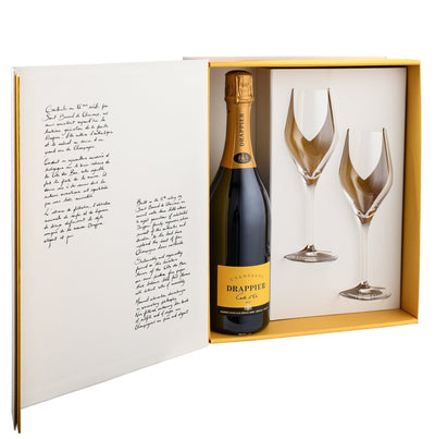 Drappier Carte d’Or Champagne and Glasses Gift Set 75cl