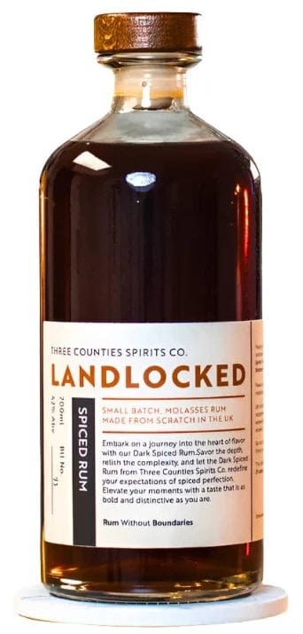 Three Counties Spirits Landlocked English Dark Spiced Rum 70cl