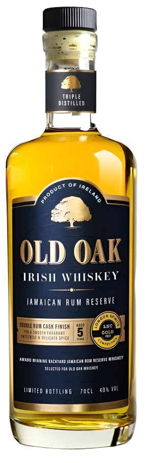 Old Oak 5 Year Old Jamaican Rum Reserve Irish Whiskey 70cl