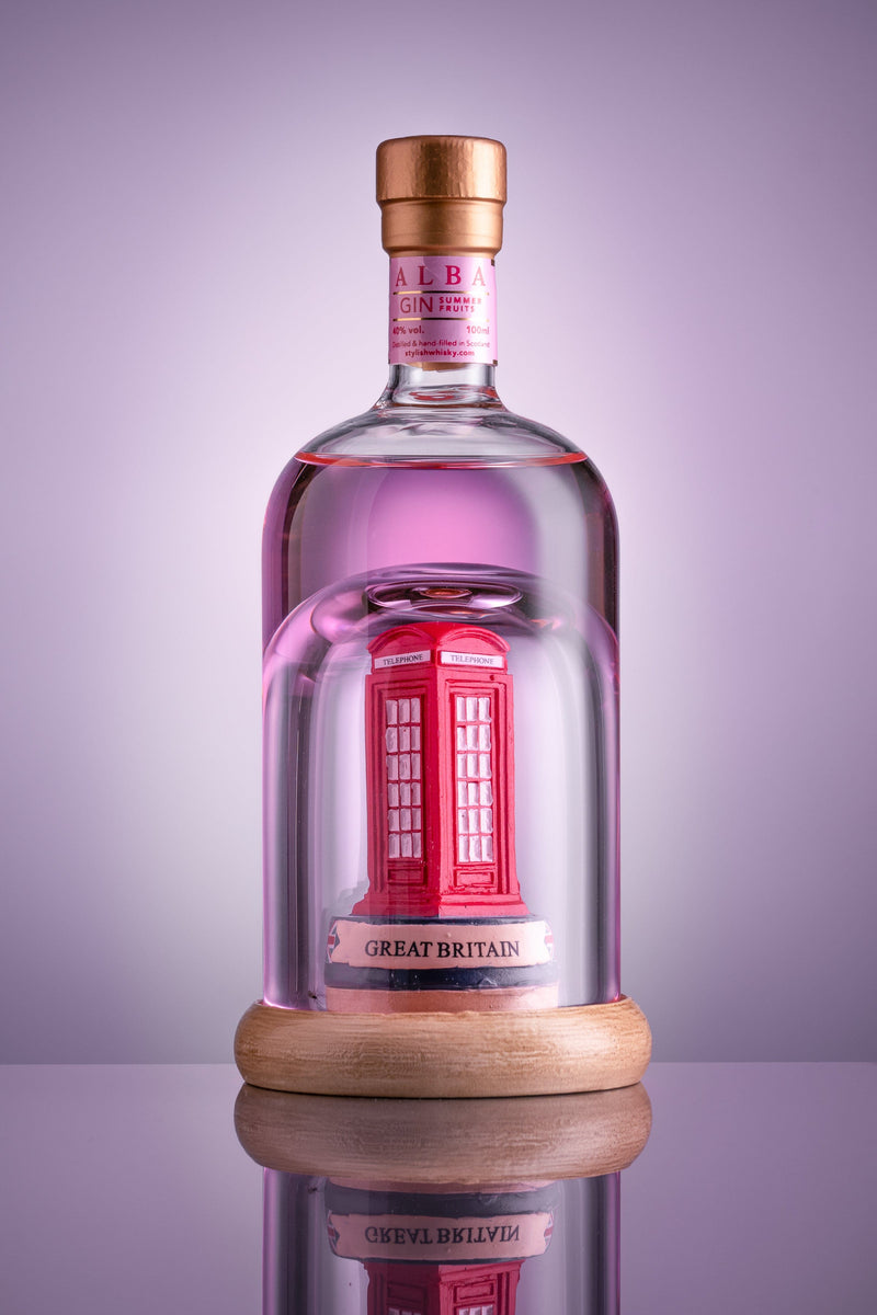 Red Telephone Box Mini Refillable Gin Decanter 10cl