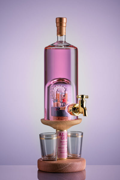 London Eye Refillable Gin Decanter &amp; 2 Glasses 35cl