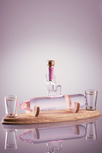 Submarine Refillable Gin Decanter &amp; 2 Glasses 20cl