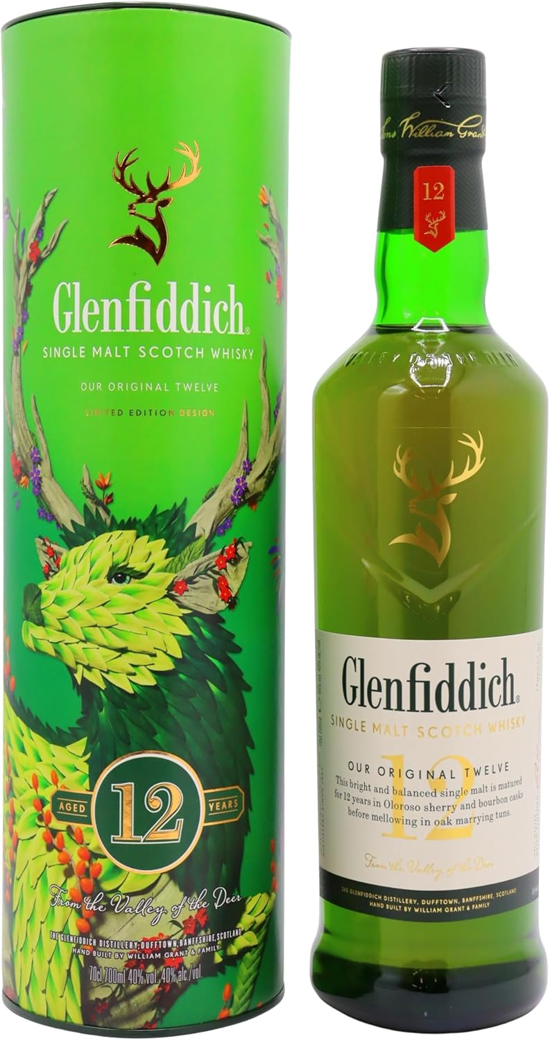 Glenfiddich 12 Year Old Single Malt Scotch Whisky Limited Edition Design 70cl