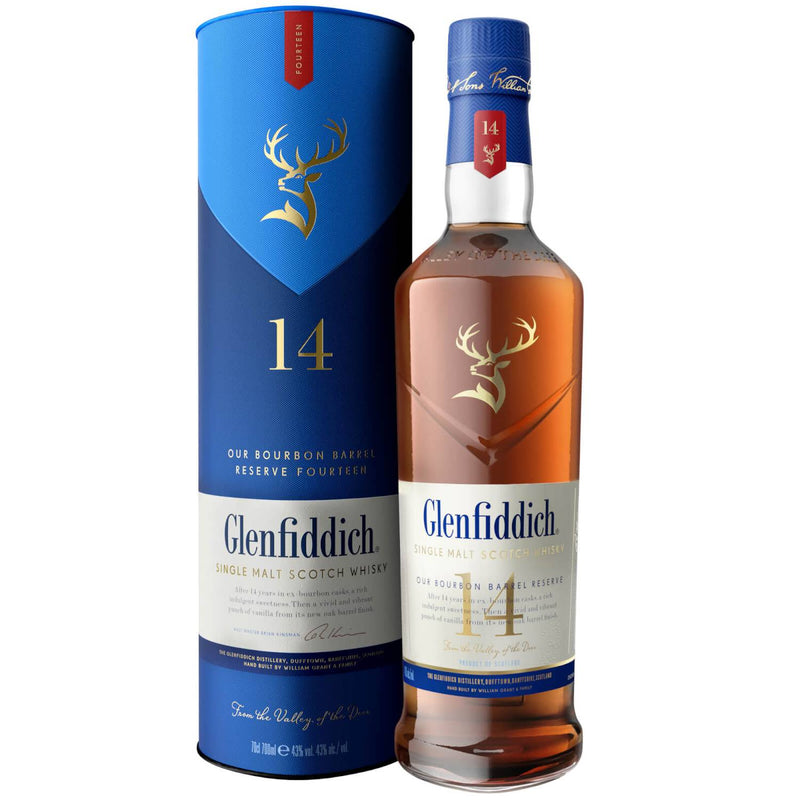 Glenfiddich 14 Year Old Bourbon Barrel Reserve Whisky 70cl