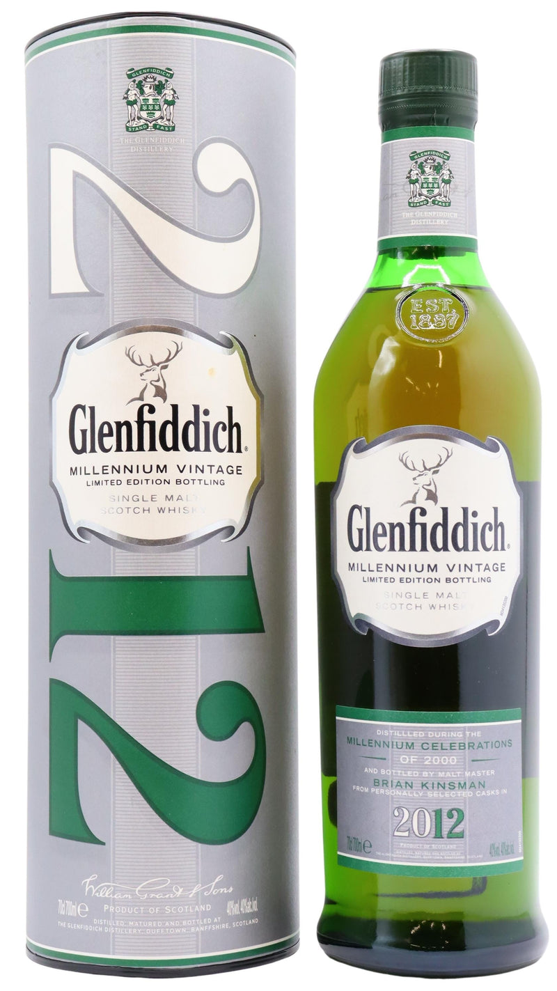 Glenfiddich Millennium Vintage 2000 12 Year Old Whisky 70cl