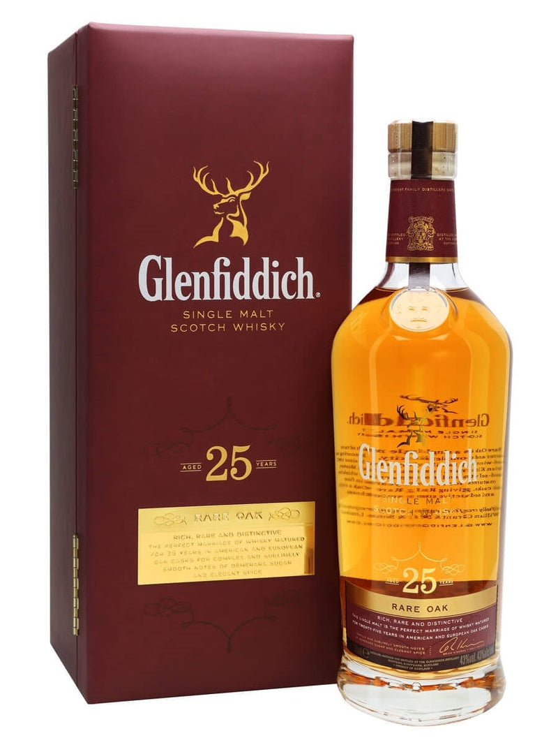 Glenfiddich 25 Year Old Rare Oak Single Malt Scotch Whisky 70cl