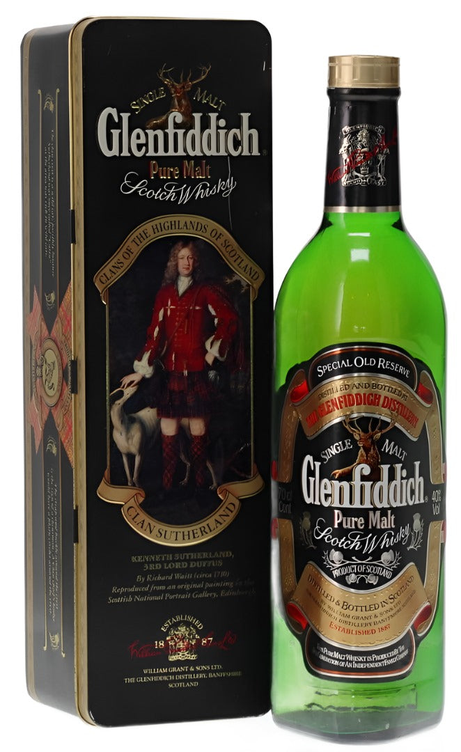 Glenfiddich Pure Malt Clan Sutherland Bot. 1980s 70cl