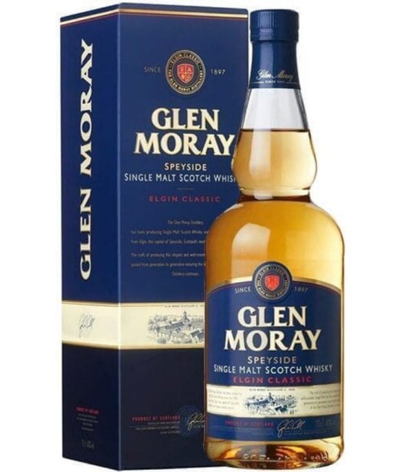 Glen Moray Elgin Classic Single Malt Scotch Whisky Gift Box 70cl