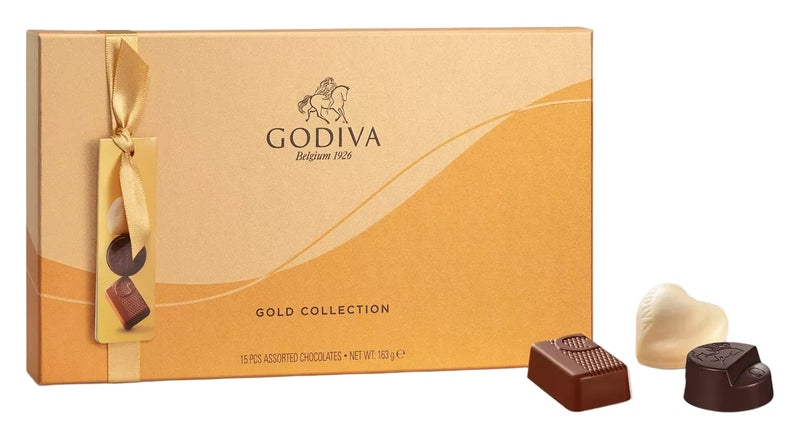 Godiva Belgium Gold Collection Assorted Chocolates Giftbox 15 Pieces 163g