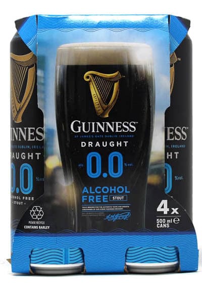 Guinness 0.0% Alcohol Free Draught Stout 4x440ml