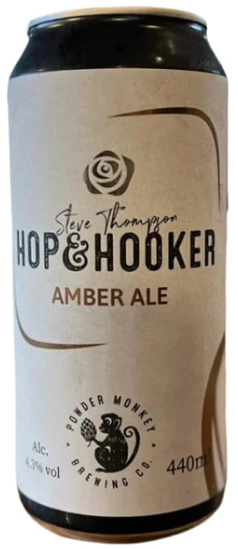 Powder Monkey Brewing Hop &amp; Hooker Amber Ale 4x440ml