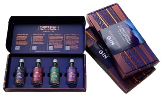 Shivering Mountain Premium Miniature Gin Collection 4x5cl