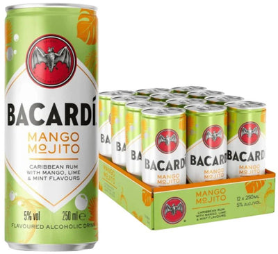 Bacardi Mango Mojito Ready to Drink Cans 12x250ml