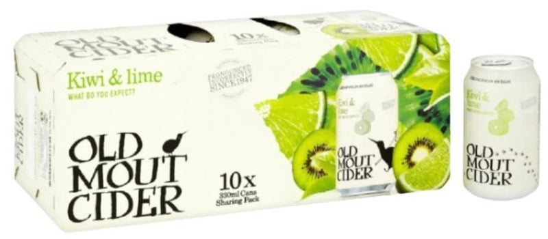 Old Mout Kiwi & Lime Flavoured Cider 10x330ml