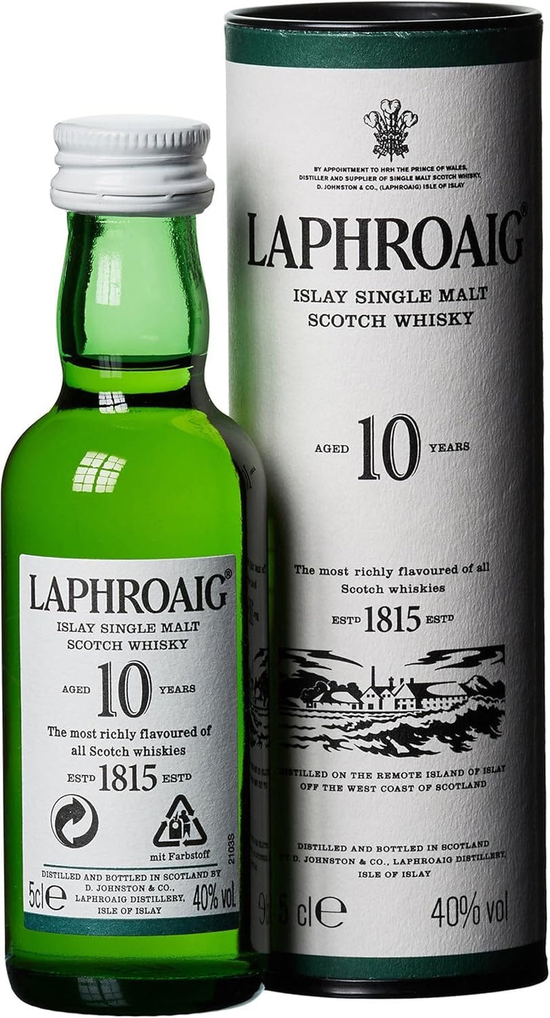 Laphroaig 10 Year Old Islay Single Malt Scotch Whisky Miniature 5cl