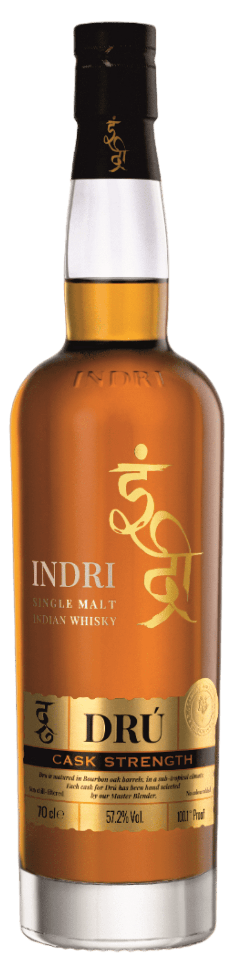 Indri Drú Ex-Bourbon Cask Strength Single Malt Indian Whisky 70cl