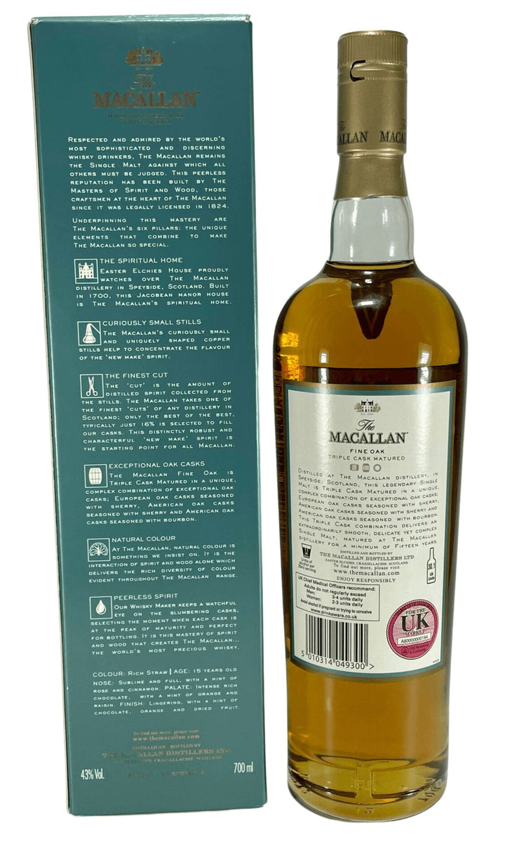 Macallan 15 Year Old Fine Oak 70cl, Threshers, Highland, United