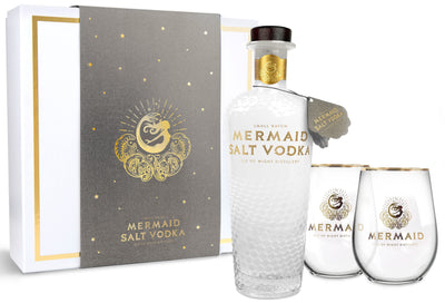 Mermaid Salt Vodka 70cl Gift Pack with 2 x Glasses