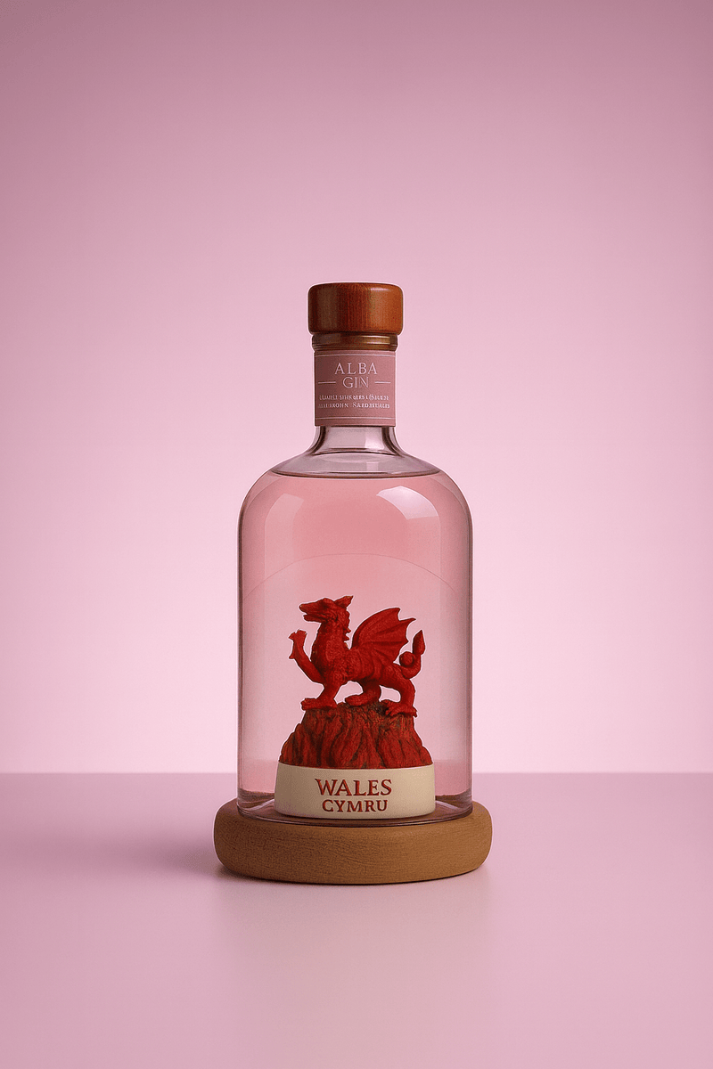 Welsh Dragon Mini Refillable Gin Decanter 10cl