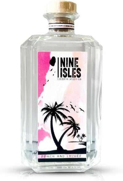 Nine Isles Peach &amp; Lychee Gin 70cl