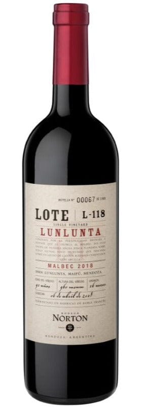 Bodega Norton Lote L-1 Lunlunta Single Vineyard Malbec 2018 75cl