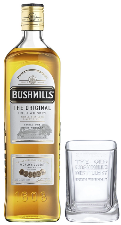 Bushmills Original Irish Whiskey &amp; Glass 70cl