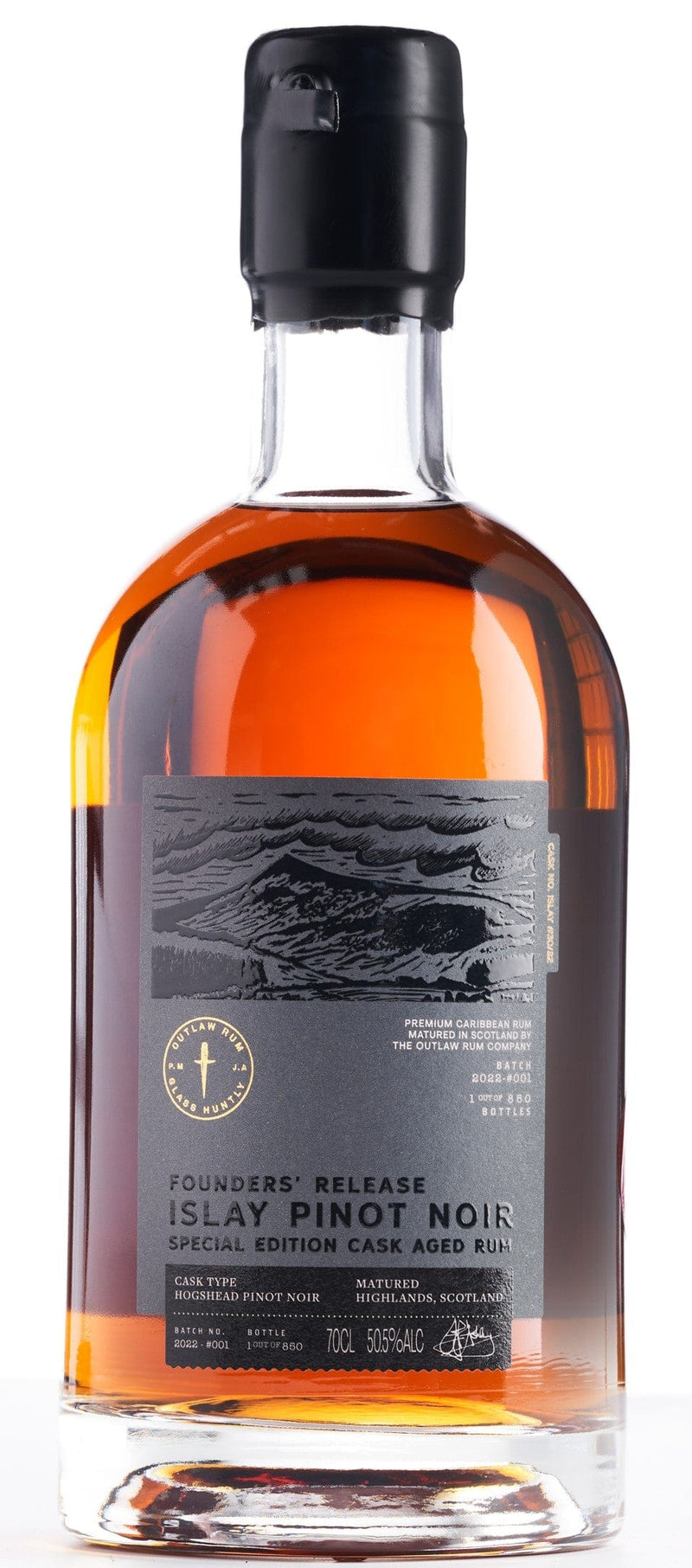 Outlaw Rum Founders Strength Islay Pinot Noir cask 70cl