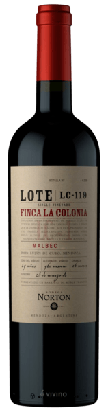 Bodega Norton Lote La Colonia Single Vineyard Malbec 2021 75cl