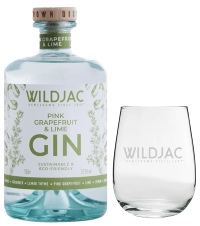 Wildjac Pink Grapefruit and Lime Gin &amp; Glass 70cl