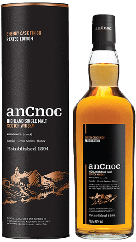 anCnoc Sherry Cask Finish Peated Edition Single Malt Scotch Whisky 70cl