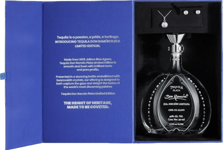 Don Ramón Limited Edition Swarovski Plata Tequila Gift Box 75cl ...