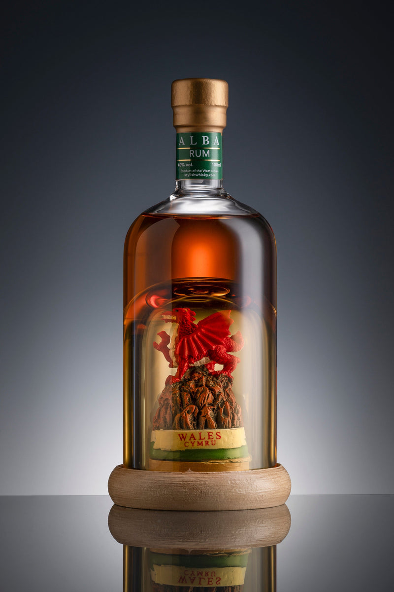 Welsh Dragon Mini Refillable Rum Decanter 10cl
