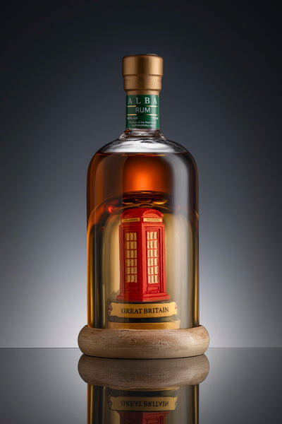 Red Telephone Box Mini Refillable Rum Decanter 10cl