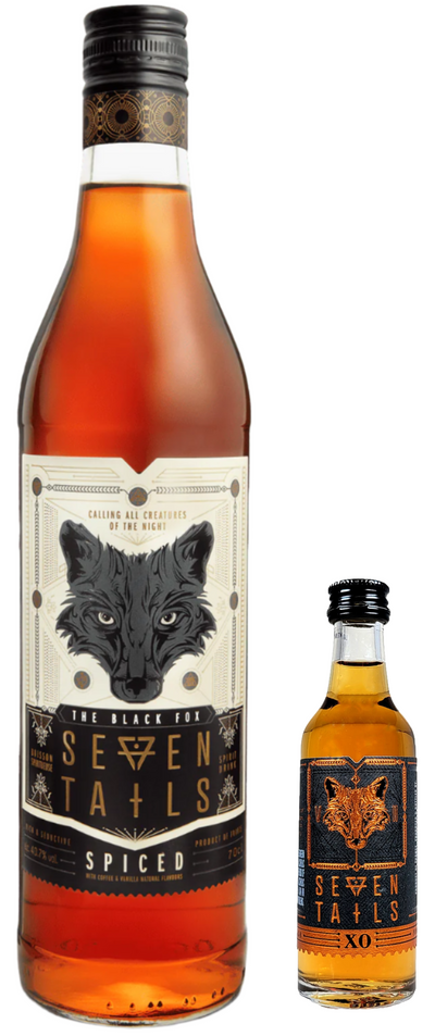 Seven Tails Spiced French Brandy 70cl &amp; Free Seven Tails XO French Brandy Miniature 5cl