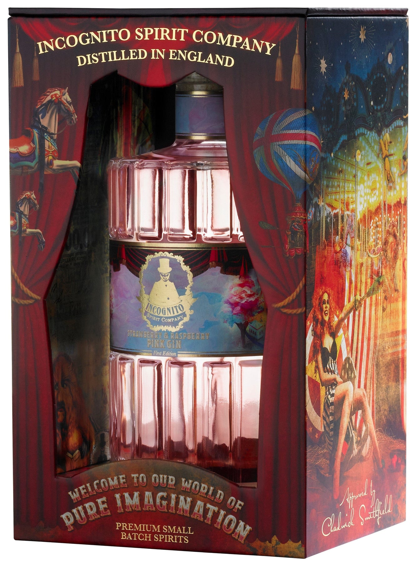 Pink Gin Raspberry Incognito Collector's Edition Strawberry & Raspberry Pink Gin 70cl ...
