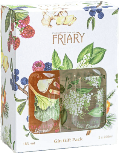 Friary Christmas/Elderflower Gin Liqueurs Gift Set 2x200ml