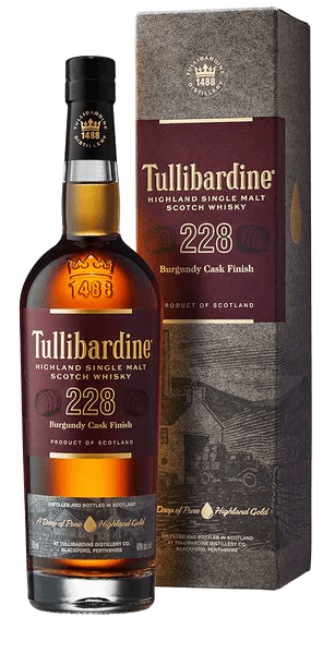 Tullibardine 228 Burgundy Cask Finish Single Malt Whisky Gift Box 70cl